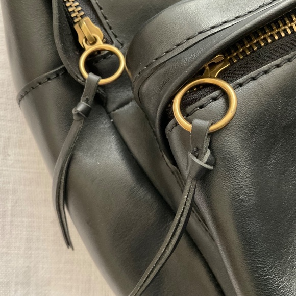 ❤️FLASH SALE❤️Madewell Lorimer Black Leather Backpack NWT - Picture 10 of 16